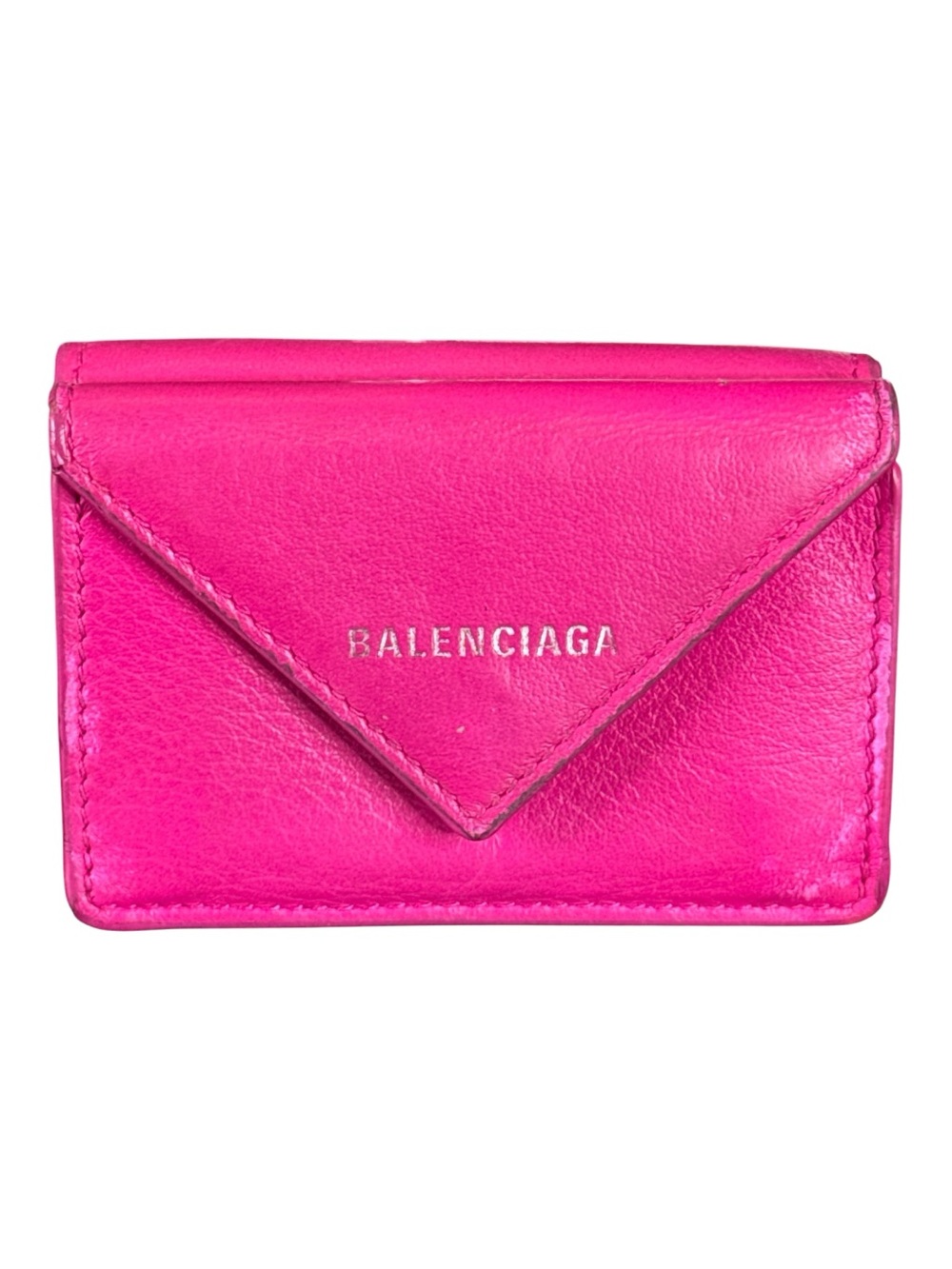 BALENCIAGA Papier Wallet Mini Rose Magenta